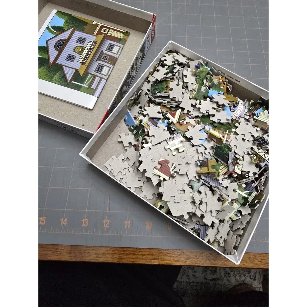 Charles Wysocki Young Patriots 500-piece jigsaw puzzle. House Horse America Danc
